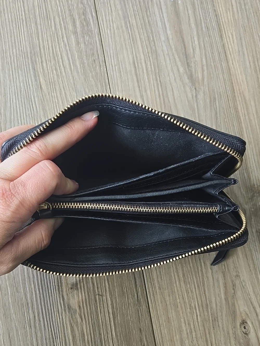 Fossil Full Zip Multicolor Studded Leather Wallet